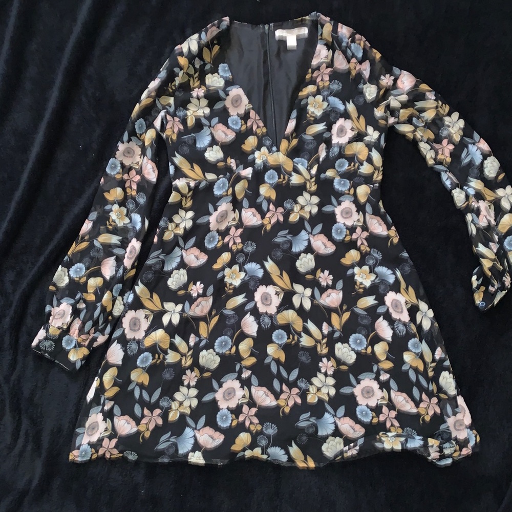 Flowered Mini Dress